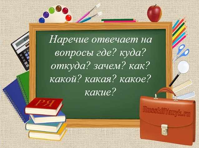 На какие вопросы отвечает наречие в русском языке